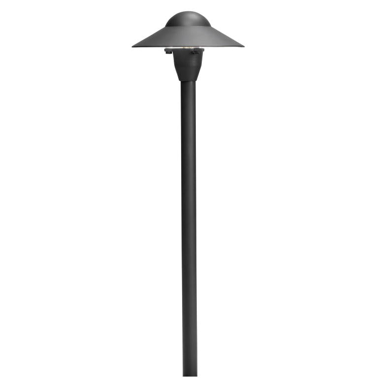 KICHLER 15470BKT 12V Cast Brass 6" Dome Path Light Textured Black