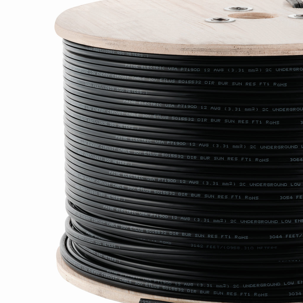 KICHLER 15506BK 12 Gauge 1000' Low Voltage Cable Black