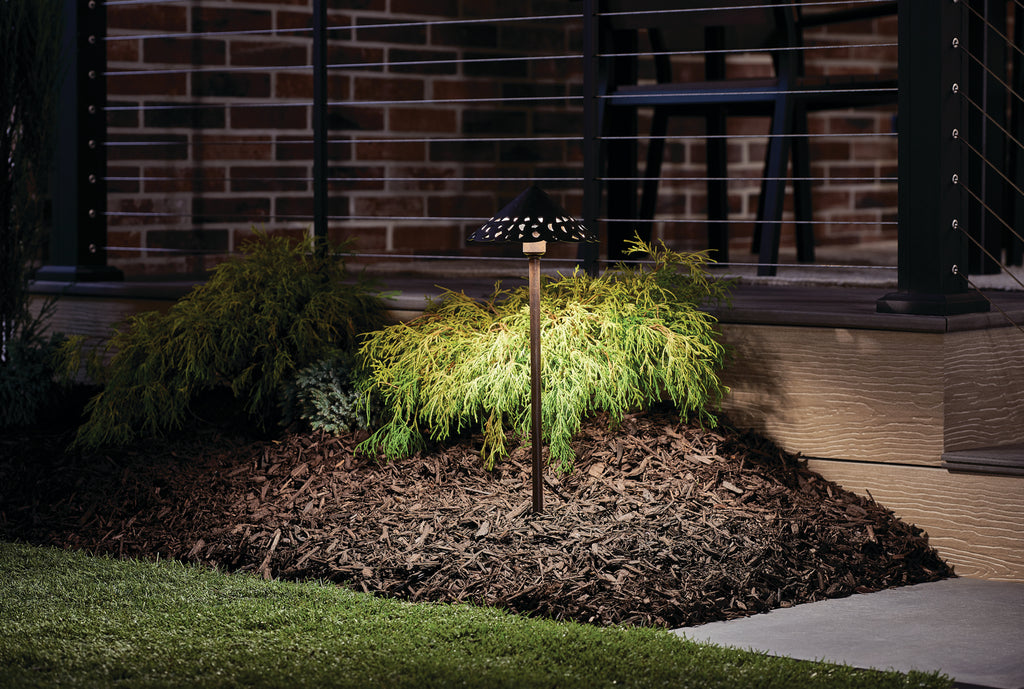 KICHLER 15871TZT Cast Hammered Roof 3000K Led Textured Tannery Bronze