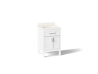 KOHLER K-39603-ASB-0 Hadron 24" Bathroom Vanity Cabinet With Sink And Quartz Top - White