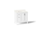 KOHLER K-39605-ASB-0 Hadron 36" Bathroom Vanity Cabinet With Sink And Quartz Top - White