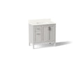 KOHLER K-39605-ASB-AGA Hadron 36" Bathroom Vanity Cabinet With Sink And Quartz Top - Atmos Grey