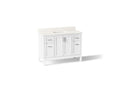 KOHLER K-39606-ASB-0 Hadron 48" Bathroom Vanity Cabinet With Sink And Quartz Top - White