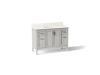 KOHLER K-39606-ASB-AGA Hadron 48" Bathroom Vanity Cabinet With Sink And Quartz Top - Atmos Grey