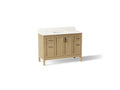 KOHLER K-39606-ASB-WEK Hadron 48" Bathroom Vanity Cabinet With Sink And Quartz Top - Light Oak