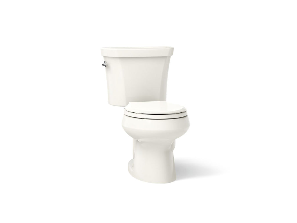 KOHLER K-3987-96 Wellworth Two-Piece Round-Front Toilet, Dual-Flush - Biscuit