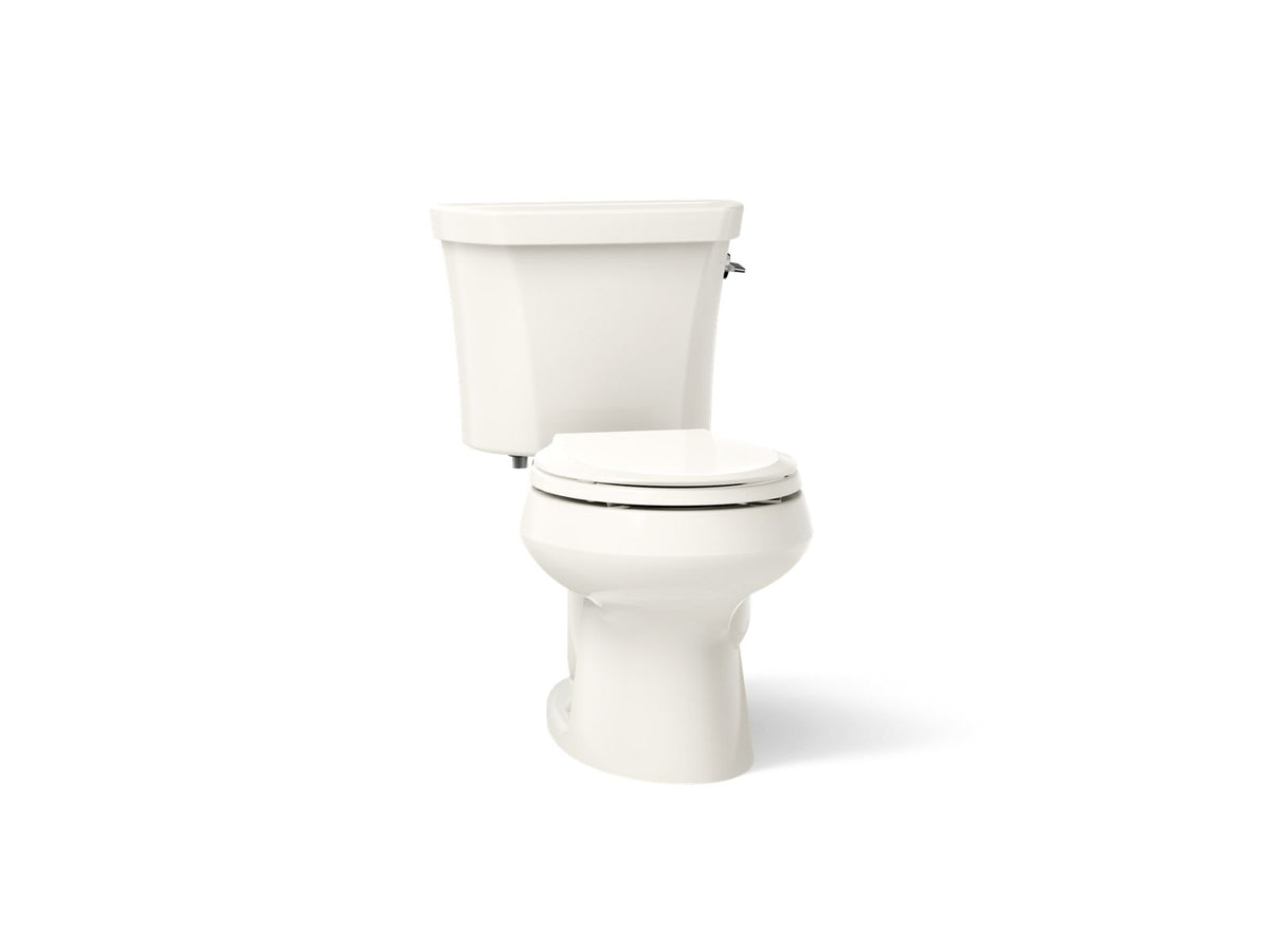 KOHLER K-3987-RA-96 Wellworth Two-Piece Round-Front Toilet, Dual-Flush - Biscuit