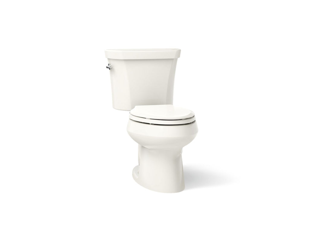 KOHLER K-3988-96 Wellworth Two-Piece Elongated Toilet, Dual-Flush - Biscuit