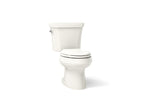 KOHLER K-3988-96 Wellworth Two-Piece Elongated Toilet, Dual-Flush - Biscuit
