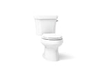 KOHLER K-3988-RA-0 Wellworth Two-Piece Elongated Toilet, Dual-Flush - White