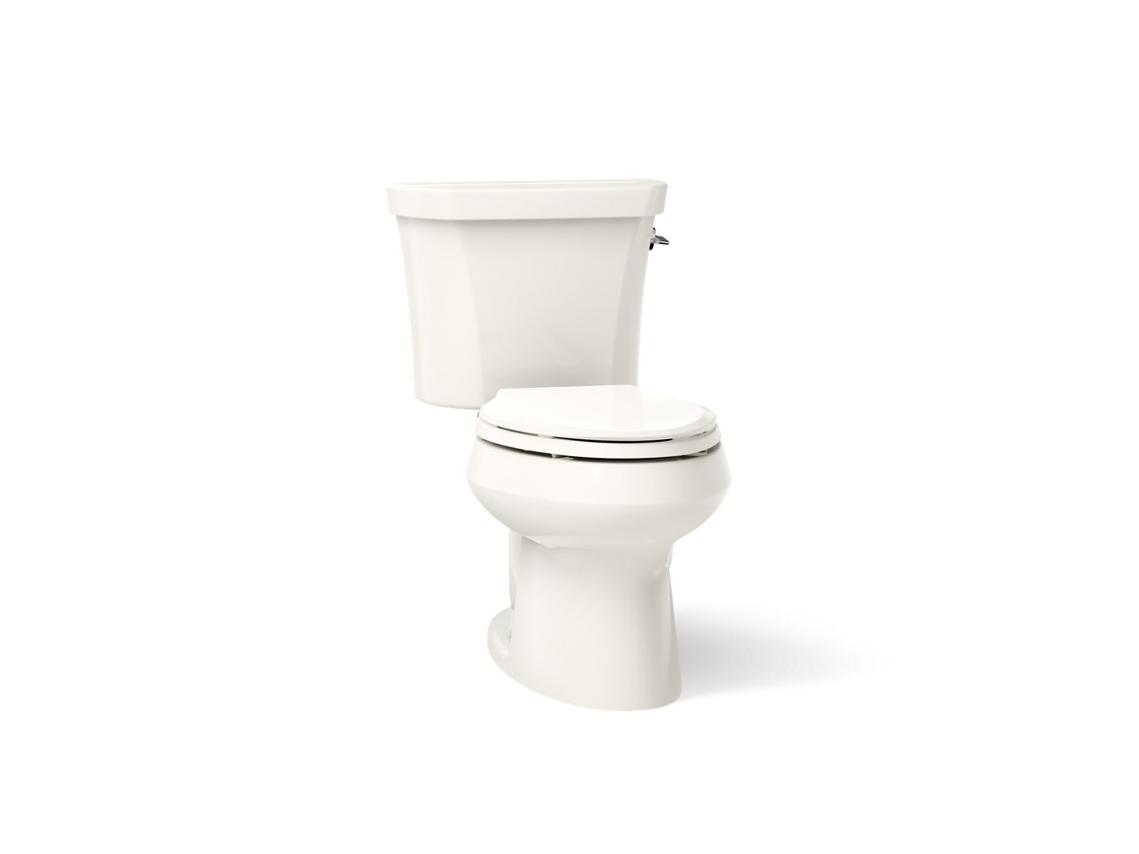 KOHLER K-3988-RA-96 Wellworth Two-Piece Elongated Toilet, Dual-Flush - Biscuit