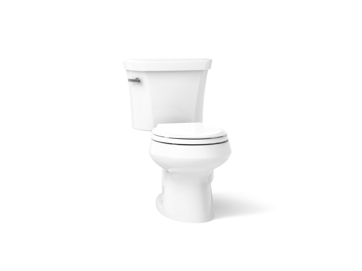 KOHLER K-3977-0 Wellworth Two-Piece Round-Front Toilet, 1.6 Gpf - White