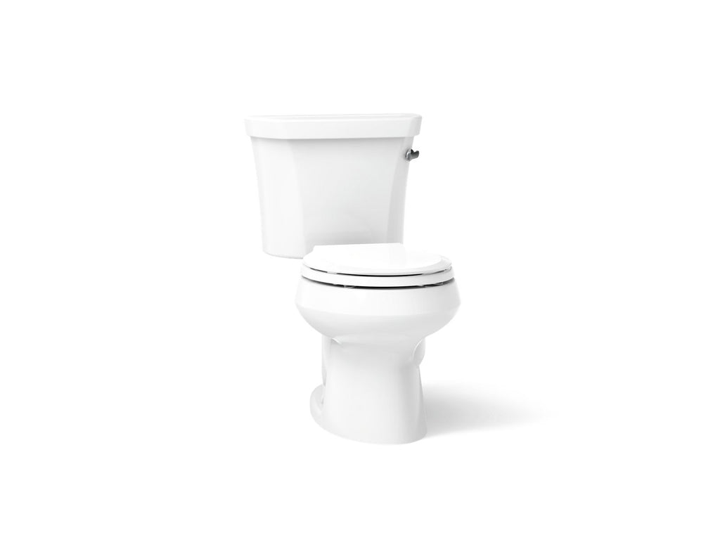 KOHLER K-3977-RA-0 Wellworth Two-Piece Round-Front Toilet, 1.6 Gpf - White