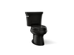 KOHLER K-3978-7 Wellworth Two-Piece Elongated Toilet, 1.6 Gpf - Black Black
