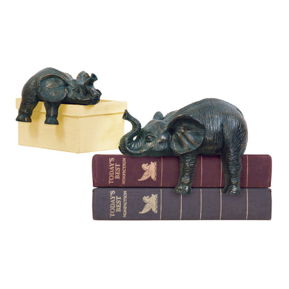 MARKETPLACE 4-8527172 Sprawling Elephant Bookend - Set of 2