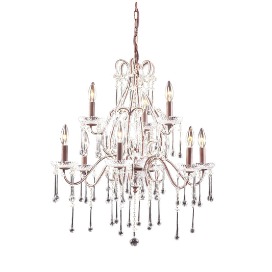 ELK SHOWROOM 4013/6+3CL Opulence 25'' Wide 9-Light Chandelier - Rust