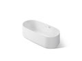 KOHLER K-40223-GH-0 Ceric 65-1/4" X 31-5/16" Freestanding Heated Bubblemassage Bath - White