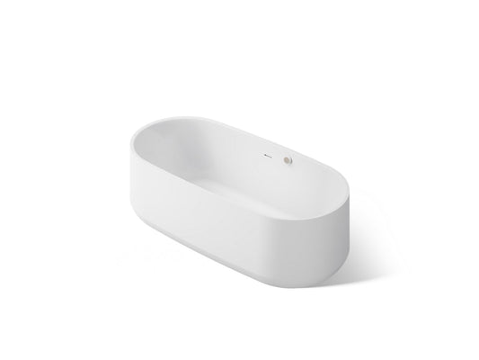 KOHLER K-40223-GH-0 Ceric 65-1/4" X 31-5/16" Freestanding Heated Bubblemassage Bath - White
