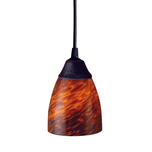 ELK SHOWROOM 406-1ES Classico 5'' Wide 1-Light Pendant - Dark Rust with Espresso Glass