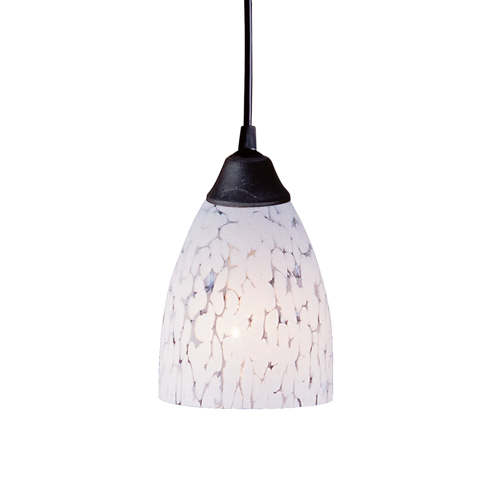 ELK SHOWROOM 406-1SW Classico 5'' Wide 1-Light Pendant - Dark Rust with Snow White Glass