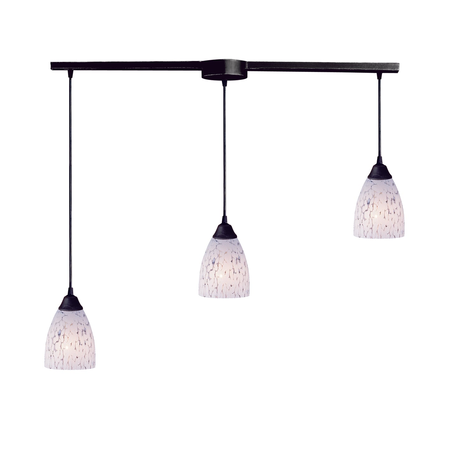 ELK SHOWROOM 406-3L-SW Classico 36'' Wide 3-Light Pendant - Dark Rust with Snow White Glass