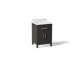 KOHLER K-40637-BD1-BWK Kresla 24" Bathroom Vanity Cabinet With Sink And Quartz Top - Carbon Oak