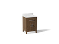 KOHLER K-40637-BD1-DAK Kresla 24" Bathroom Vanity Cabinet With Sink And Quartz Top - Draper Oak