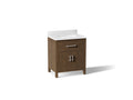 KOHLER K-40638-BD1-DAK Kresla 30" Bathroom Vanity Cabinet With Sink And Quartz Top - Draper Oak