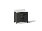 KOHLER K-40639-BD1-BWK Kresla 36" Bathroom Vanity Cabinet With Sink And Quartz Top - Carbon Oak