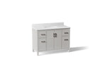 KOHLER K-40640-BD1-AGA Kresla 48" Bathroom Vanity Cabinet With Sink And Quartz Top - Atmos Grey