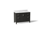 KOHLER K-40640-BD1-BWK Kresla 48" Bathroom Vanity Cabinet With Sink And Quartz Top - Carbon Oak