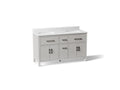 KOHLER K-40641-BD1-AGA Kresla 60" Bathroom Vanity Cabinet With Sinks And Quartz Top - Atmos Grey