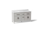 KOHLER K-40641-BD1-AGA Kresla 60" Bathroom Vanity Cabinet With Sinks And Quartz Top - Atmos Grey