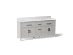 KOHLER K-40642-BD1-AGA Kresla 72" Bathroom Vanity Cabinet With Sinks And Quartz Top - Atmos Grey