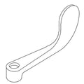 KOHLER Handle, 4" Blade Hot - Polished Chrome, K-41063-H-CP