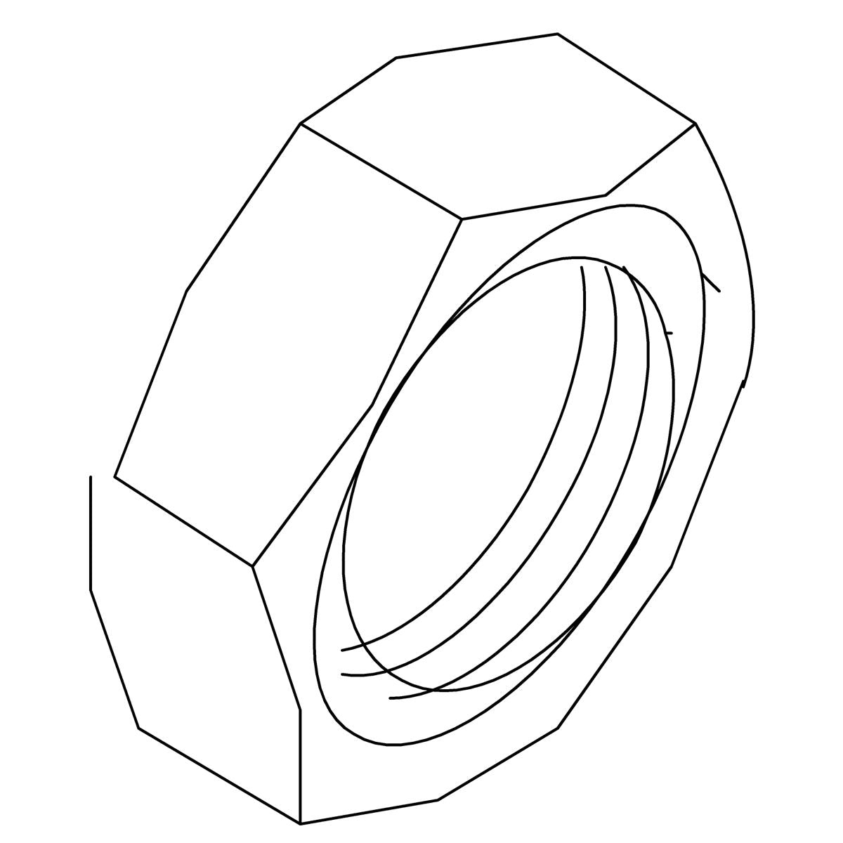 KOHLER Nut, Hex Jam, .25-20Unc-2B, K-41633