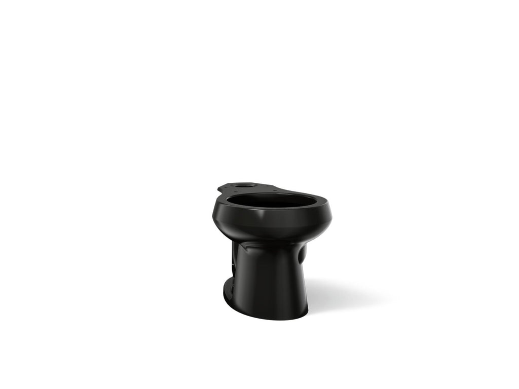KOHLER K-4197-7 Wellworth Round-Front Toilet Bowl - Black Black