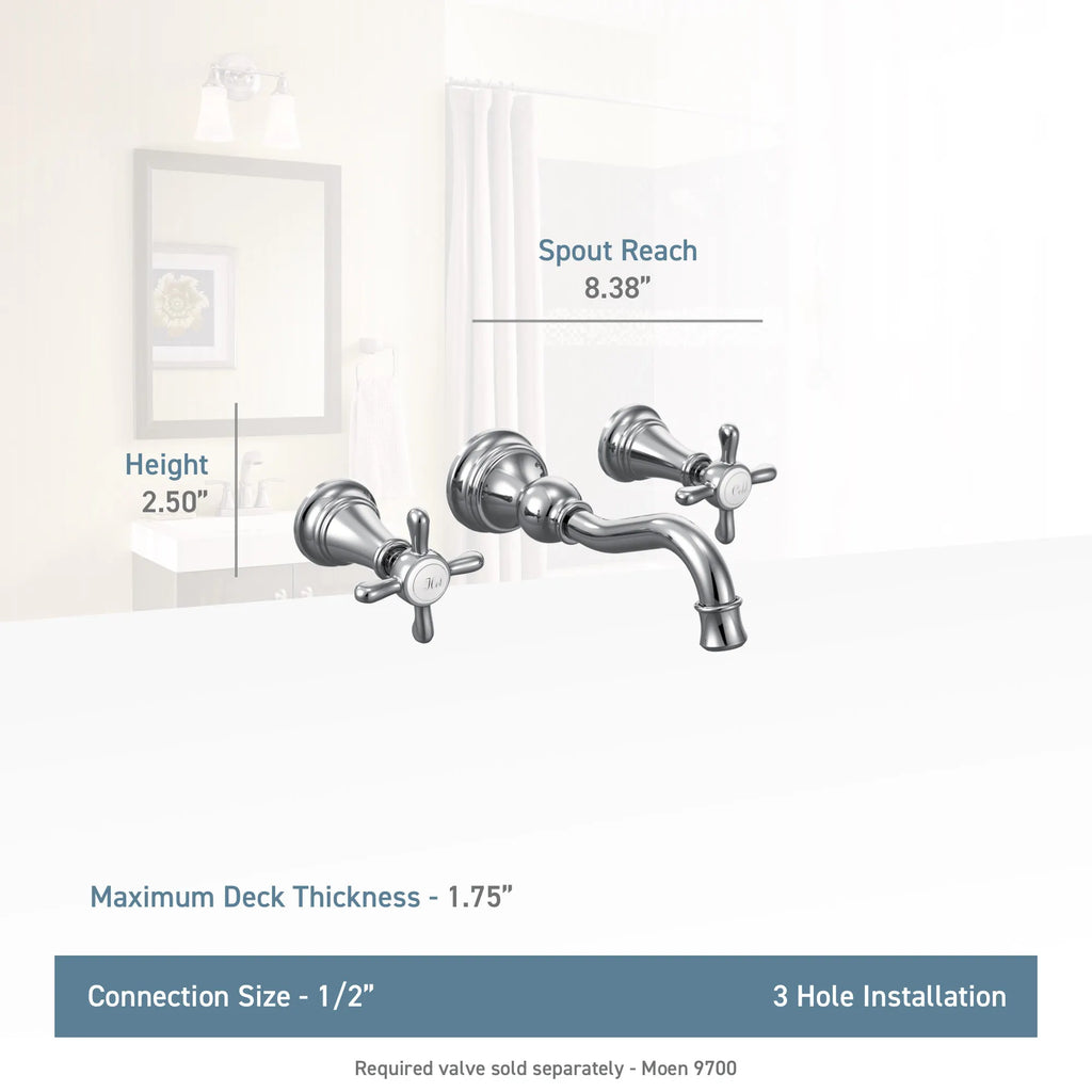 MOEN TS42112BL Weymouth Bathroom Faucet - Matte Black