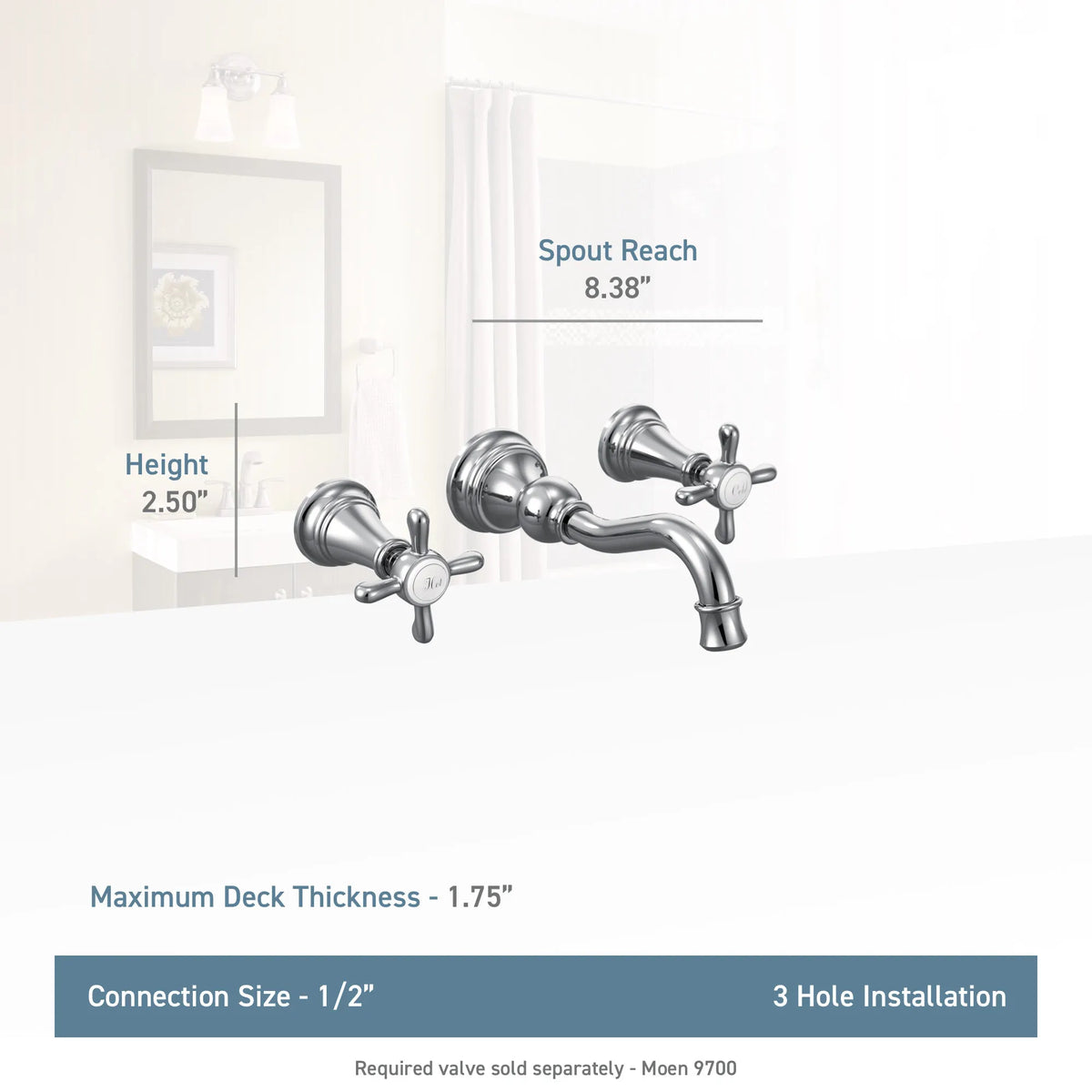 MOEN TS42112BL Weymouth Bathroom Faucet - Matte Black