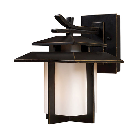 ELK SHOWROOM 42170/1 Kanso 11'' High 1-Light Outdoor Sconce - Aged Bronze