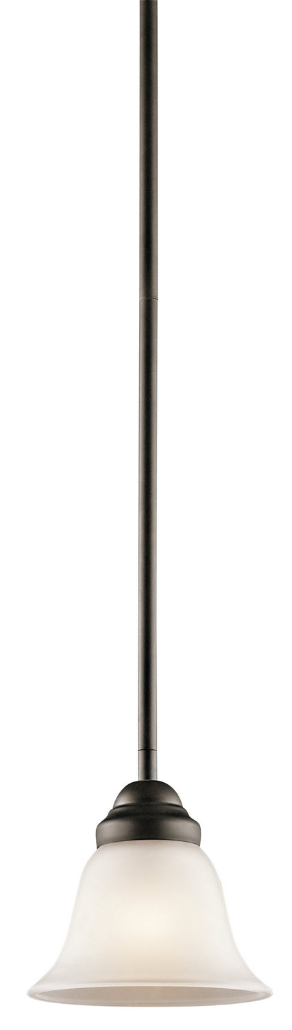 KICHLER 2693OZ Wynberg 6" 1 Light Mini Pendant With Satin Etched Glass In Olde Bronze