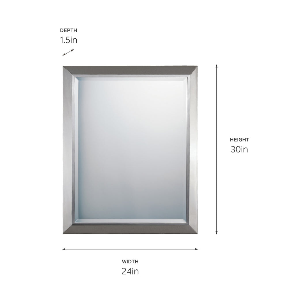KICHLER 41011CH Classic Rectangular Mirror Chrome