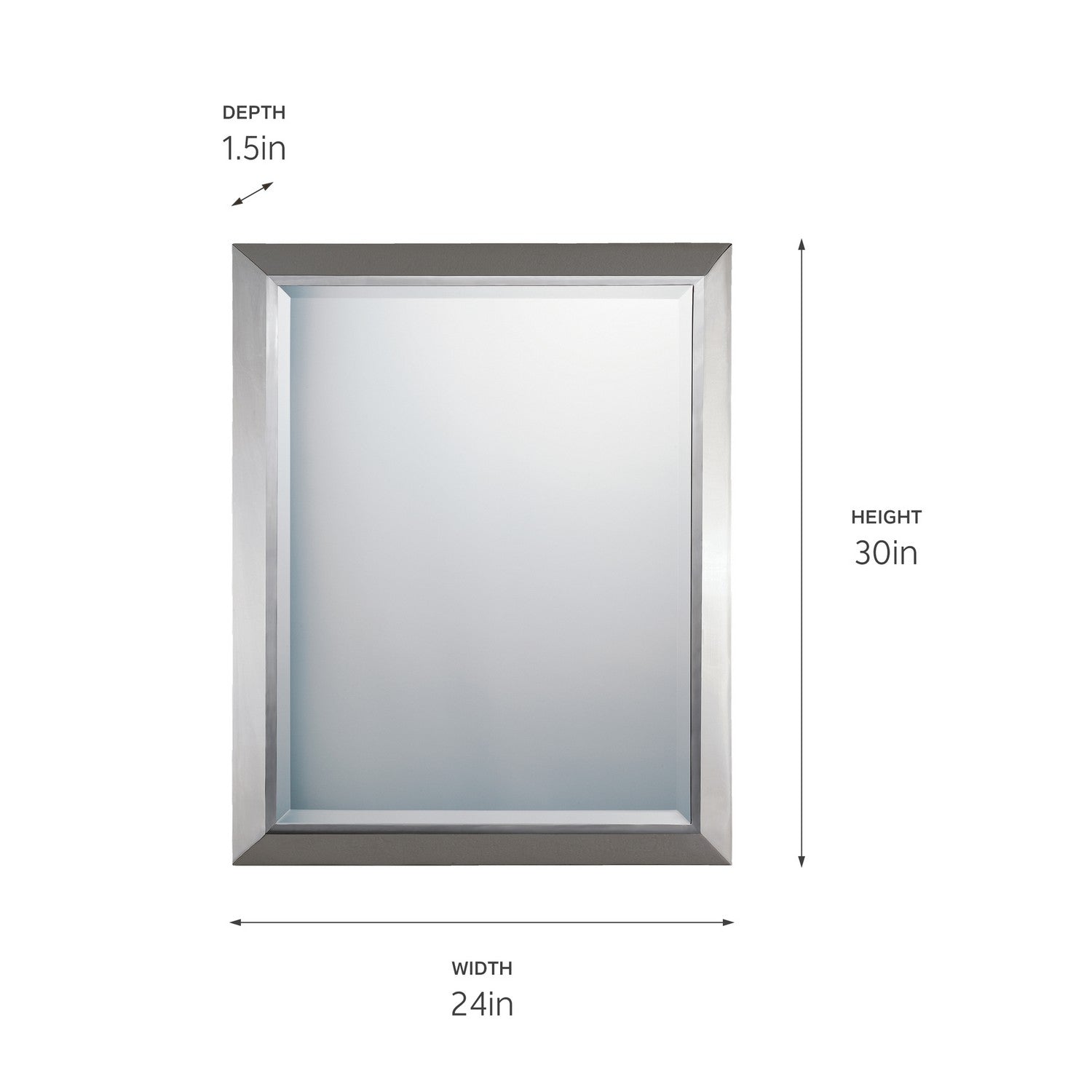 KICHLER 41011CH Classic Rectangular Mirror Chrome