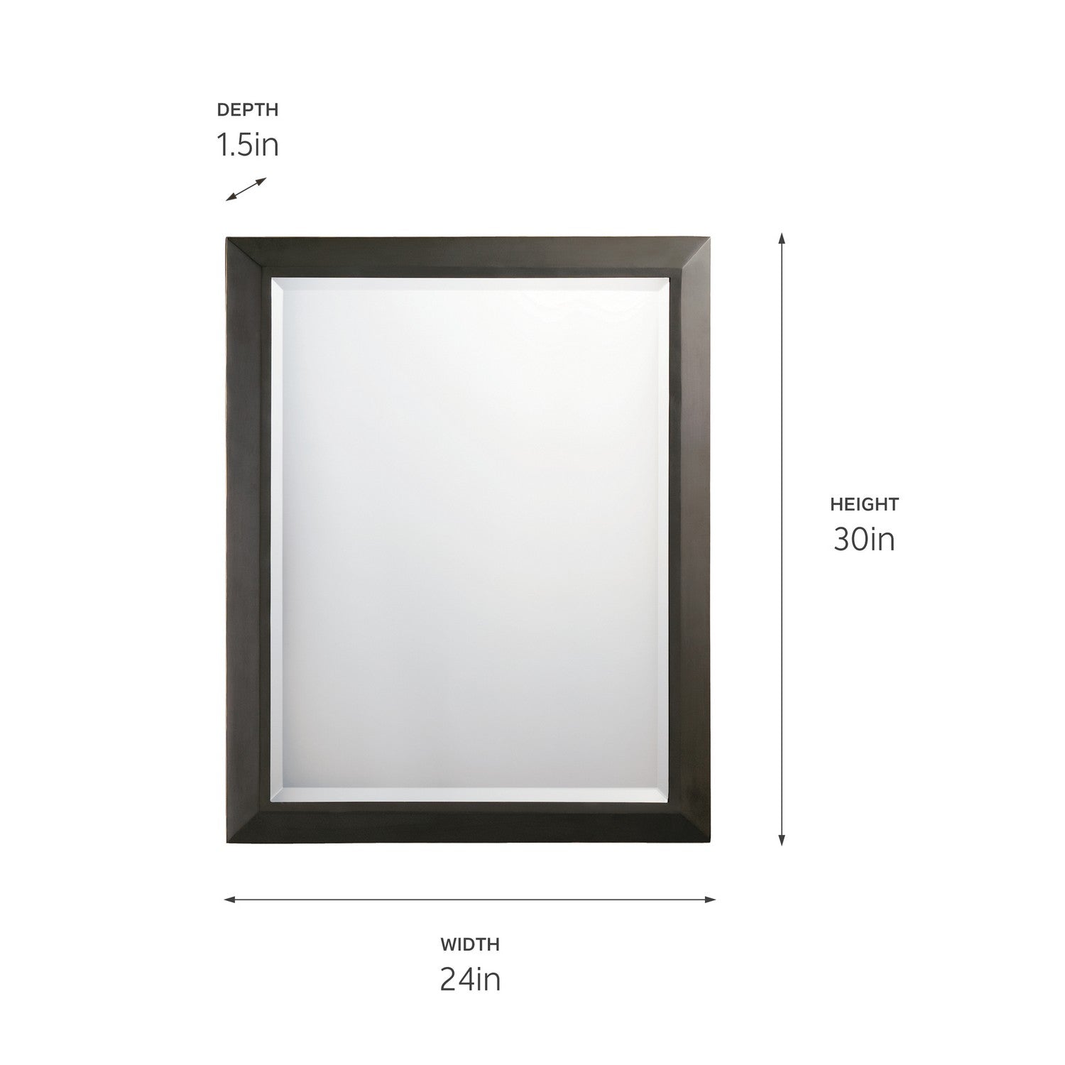 KICHLER 41011OZ Classic Rectangular Mirror Olde Bronze
