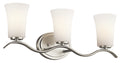 KICHLER 45376NI Armida 23" 3 Light Vanity Light With Satin Etched White Glass In Brushed Nickel