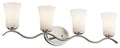 KICHLER 45377NI Armida 32.25" 4 Light Vanity Light With Satin Etched White Glass In Brushed Nickel