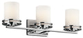 KICHLER 5078CH Hendrik 24" 3 Light Vanity Light With Satin Etched Cased Opal Glass Chrome