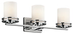 KICHLER 5078CH Hendrik 24" 3 Light Vanity Light With Satin Etched Cased Opal Glass Chrome