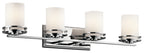 KICHLER 5079CH Hendrik 33.75" 4 Light Vanity Light With Satin Etched Cased Opal Chrome