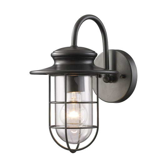 ELK SHOWROOM 42284/1 Portside 12'' High 1-Light Outdoor Sconce - Matte Black